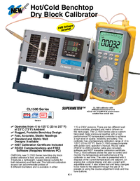 Thumbnail of document Data Sheet - CL1500 -5°C to 125°C Temperature Dry Block Calibrator